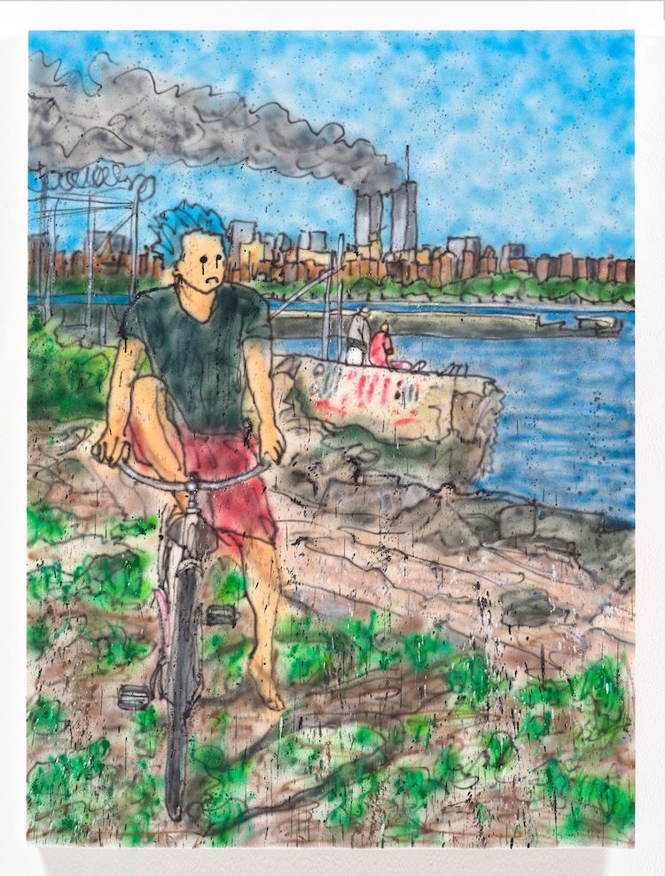 Untitled, 2020 Acrylic paint, aerosol on canvas 160 x 119.3 cm. ©2021 MADSAKI/Kaikai Kiki Co., Ltd. All Rights Reserved. Courtesy Perrotin